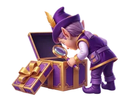 The elf rummaging through a treasure chest of clues